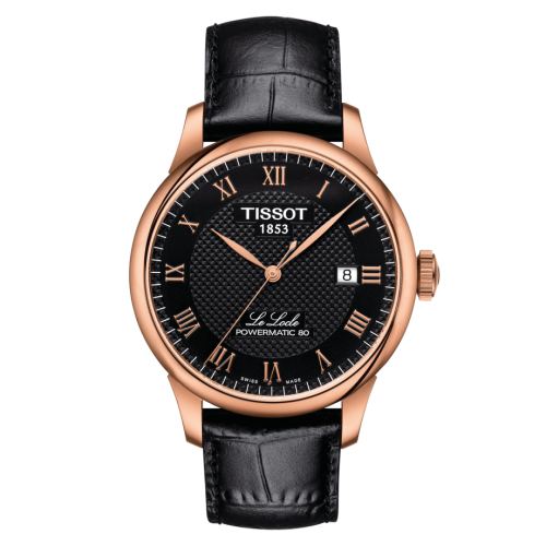 Tissot Le Locle Powermatic 80 39.3 Rose Gold / Black / Strap